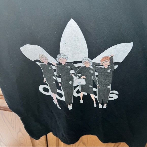 VINTAGE Adidas Black and White Black Short Sleeve Tee - Picture 5 of 5